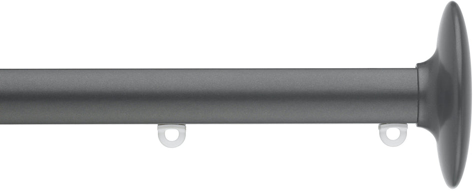 Silent Gliss Metropole 23mm 7600 Black Ellipse Finial