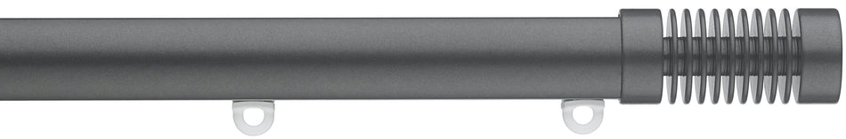 Silent Gliss Metropole 23mm 7600 Black Groove Cylinder Finial