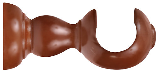 Renaissance Standard 28mm Wooden Curtain Pole Bracket, Walnut