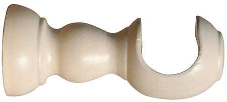 Renaissance Standard 28mm Wooden Curtain Pole Bracket, Cream