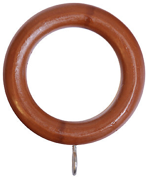 Renaissance Standard 28mm Wooden Curtain Pole Rings, Walnut