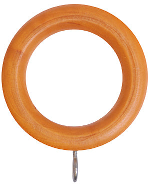 Renaissance Standard 28mm Wooden Curtain Pole Rings, Antique Pine