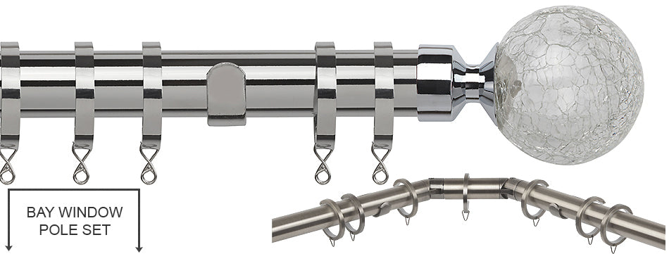 Speedy Poles Apart 28mm Bay Pole Chrome, Crash