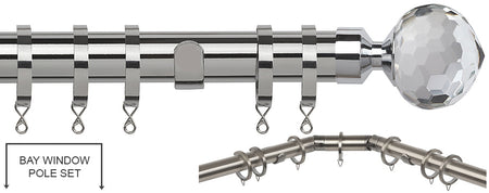 Speedy Poles Apart 28mm Bay Pole Chrome, Bella