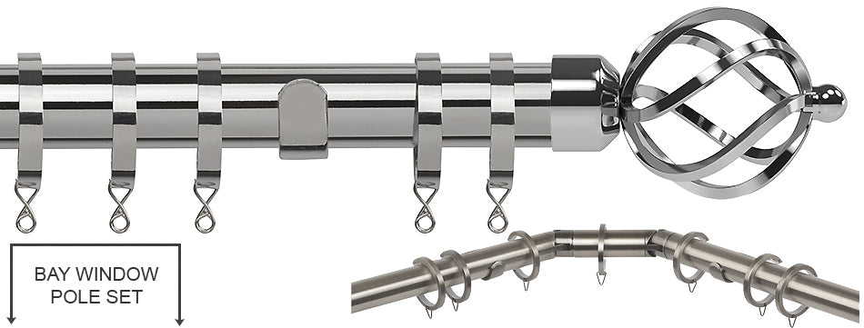 Speedy Poles Apart 28mm Bay Pole Chrome, Cage 