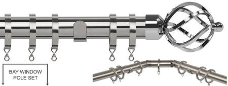 Speedy Poles Apart 28mm Bay Pole Chrome, Cage 