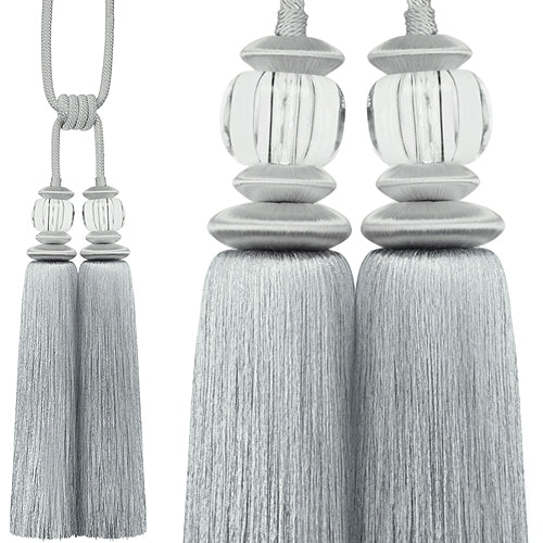 Hallis Mirage Rope Tieback Double Tassel Platinum