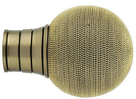 Galleria G2 35mm Finial Burnished Brass Beaded Ball