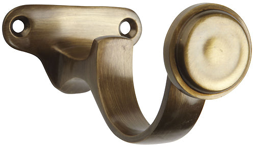 Modern Country Pole Metal Centre Bracket 45mm, 55mm, Antique Brass