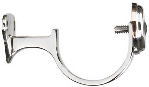 Modern Country Pole Metal Centre Bracket 45mm, 55mm, Chrome