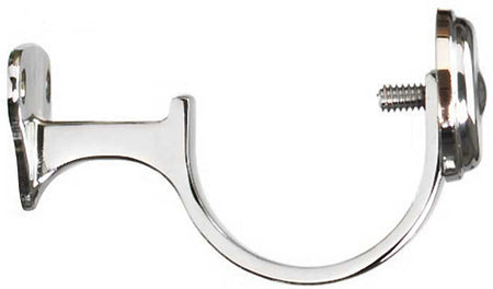 Modern Country Pole Metal Centre Bracket 45mm, 55mm, Chrome