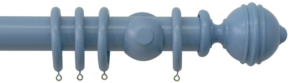 Jones Estate 50mm Handcrafted Wood Pole Regatta, Ribbed Ball