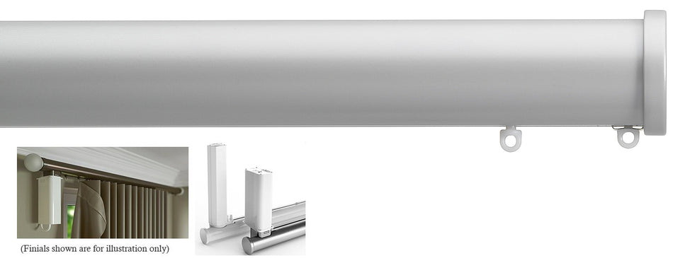 Silent Gliss Electric Metropole 50mm 7650 5190 Motor Anodic Grey Stud End Caps