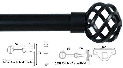 Cameron Fuller 32mm/19mm Double Pole Graphite Basket