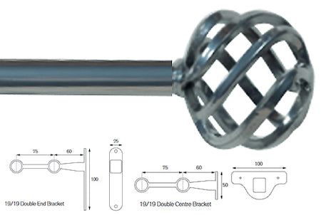 Cameron Fuller 19mm/19mm Double Pole Chrome Basket