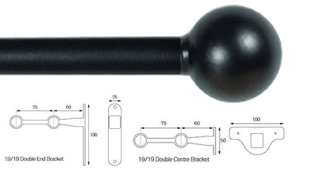 Cameron Fuller 19mm/19mm Double Pole Graphite Ball
