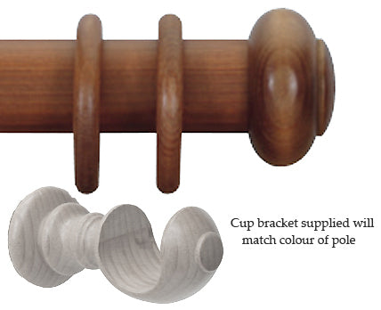 Cameron Fuller 35mm Pole Antique Pine Button