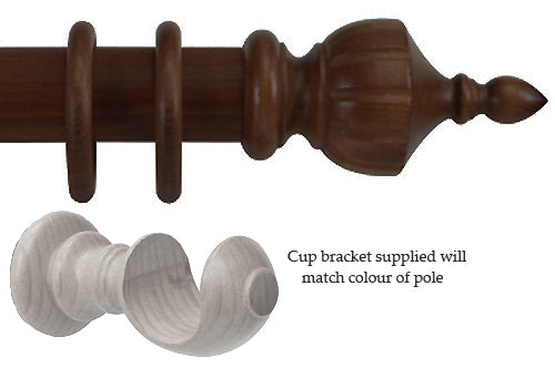 Cameron Fuller 35mm Pole Walnut Crown
