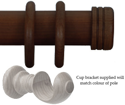 Cameron Fuller 35mm Pole Walnut Cap