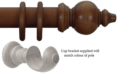 Cameron Fuller 50mm Pole Natural Mahogany Oriental