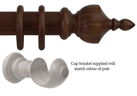 Cameron Fuller 50mm Pole Walnut Crown