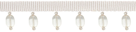 Jones Charm Beaded Trimming, Cabachon, Crystal