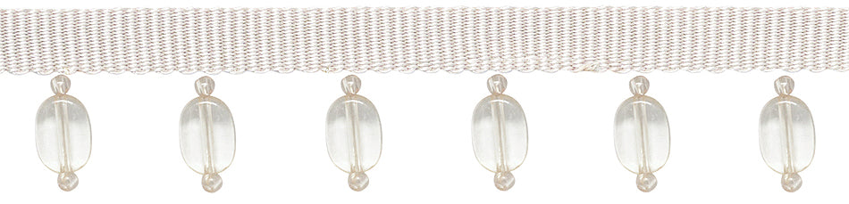 Jones Charm Beaded Trimming, Cabachon, Crystal