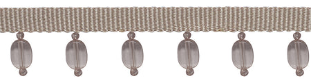 Jones Charm Beaded Trimming, Cabachon, Smoke