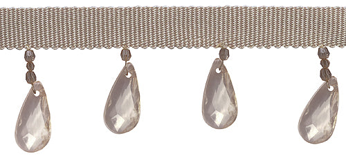Jones Charm Beaded Trimming, Dew, Smoke