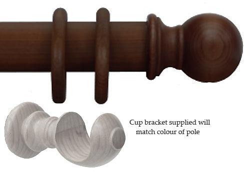 Cameron Fuller 63mm Pole Walnut Ball