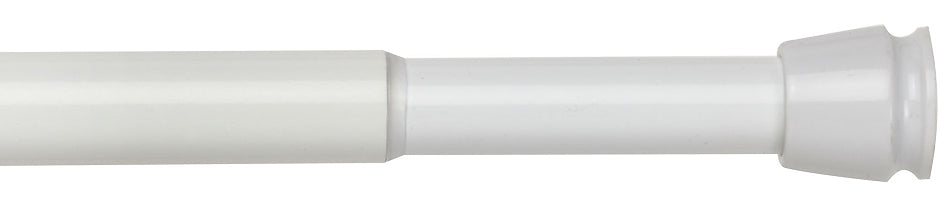 Speedy Twist and Fit Metal Shower Rod White