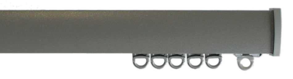 Jones Aluminium Vector Uncorded Curtain Track, Anthracite