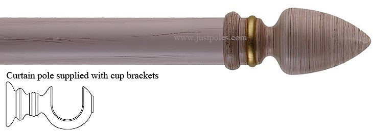 Byron & Byron 35mm, 45mm Pole Athena Powder Pink Scratched/Detail