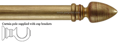 Byron & Byron 35mm, 45mm Pole Athena Red Distressed Gilt