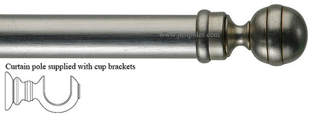 Byron & Byron 35mm, 45mm Pole Globe Silver Leaf Mecca