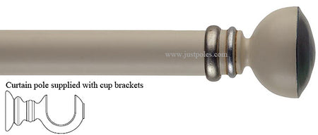 Byron & Byron 35mm, 45mm Pole Pompeii Antique White/Silver Detail