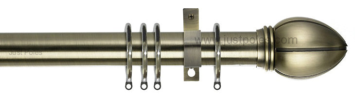 Swish Portland 35mm Metal Curtain Pole, Antique Brass