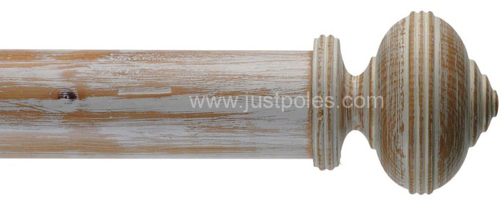 Byron Classic 55mm, 67mm Curtain Pole Hardwick Stripped Pine