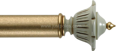 Byron Classic 55mm, 67mm Pole Wimpole Sage Green Antique/Gilt Detail