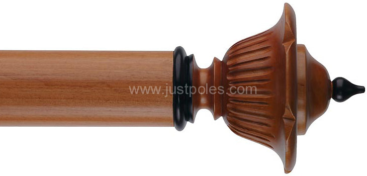 Byron Classic 55mm, 67mm Pole Wimpole Cherrywood/Ant Black Detail