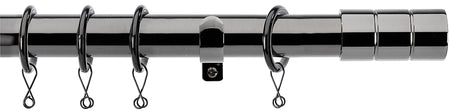 Integra  Brooklyn 28mm Curtain Pole, Black Nickel
