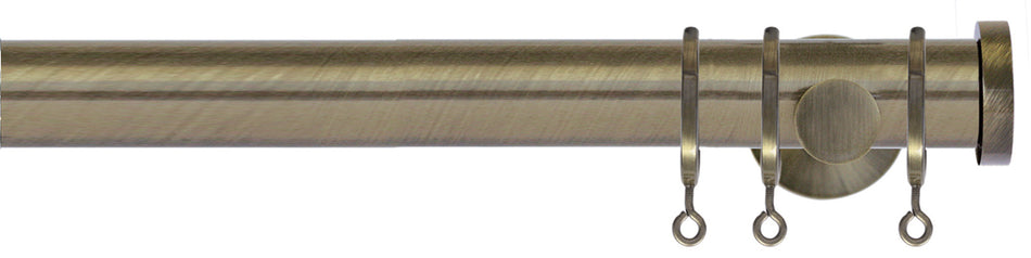 Jones Lunar 28mm Pole Burnished Brass, End Stop