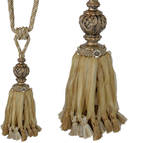 Jones Florentine Rope Tieback Ribbon, Gold
