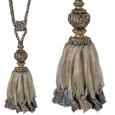 Jones Florentine Rope Tieback Ribbon, Mushroom