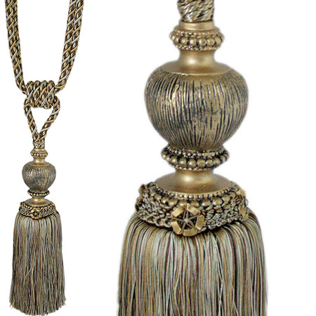 Jones Florentine Rope Tieback Large, Bronze