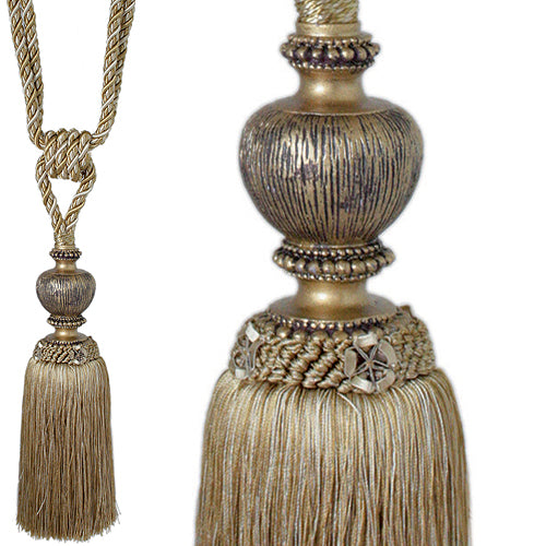 Jones Florentine Rope Tieback Large, Gold