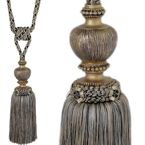 Jones Florentine Rope Tieback Large, Mushroom