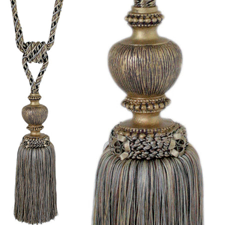 Jones Florentine Rope Tieback Large, Mushroom