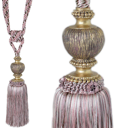 Jones Florentine Rope Tieback Large, Chalk Pink