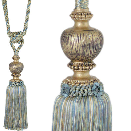 Jones Florentine Rope Tieback Large, Sky